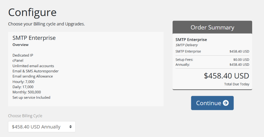 smtp enterprise config