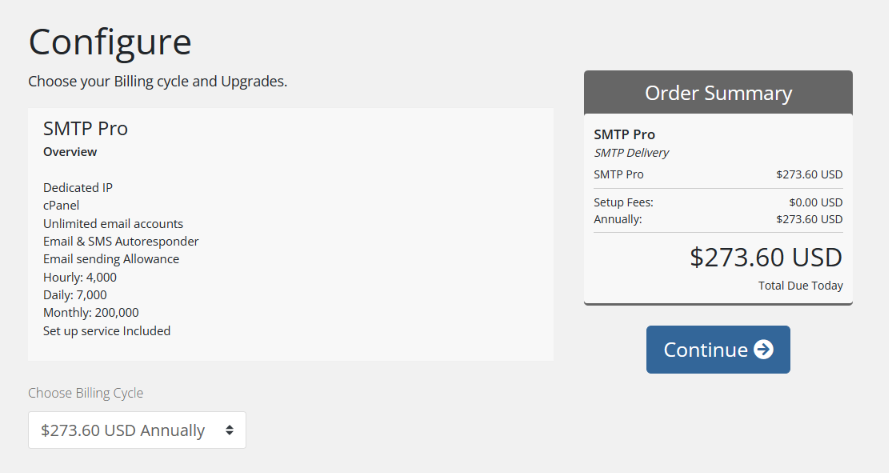 smtp pro configure