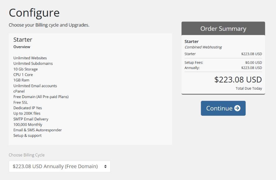 starter config